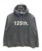 stussyステューシー）の古着「125th プルオーバーパーカー」｜ブラック