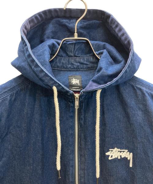 stussy（ステューシー）stussy (ステューシー) デニムフーデッドジャケット インディゴ サイズ:Mの古着・服飾アイテム