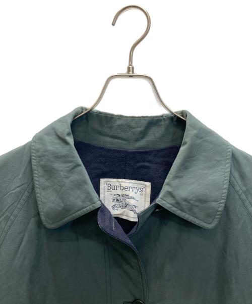 Burberry's（バーバリー）Burberry's (バーバリーズ) 裏地ノヴァチェック ステンカラーコート グリーン サイズ:34 1/2の古着・服飾アイテム