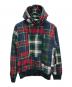POLO RALPH LAUREN（ポロ・ラルフローレン）の古着「タータンチェック パッチワークパーカー」｜レッド×グリーン