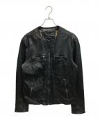 JOHN VARVATOSジョン・バルベイトス）の古着「シープレザーノーカラージャケット」｜ブラック