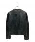 JOHN VARVATOS (ジョン・バルベイトス) シープレザーノーカラージャケット ブラック サイズ:SIZE 52：20000円