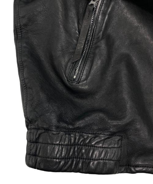 s'yte（サイト）s'yte (サイト) VEGETABLE TANNED SHEEP LEATHER OVERSIZED ZIPPER BLOUSO / ベジタブルタンニング シープレザー オーバーサイズ ジッパーブルゾン ブラック サイズ:SIZE 3の古着・服飾アイテム