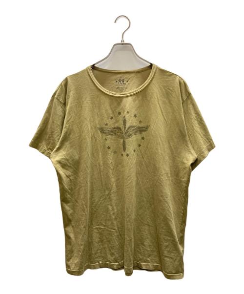 RRL（ダブルアールエル）RRL (ダブルアールエル) グラフィックTシャツ ベージュ サイズ:SIZE XLの古着・服飾アイテム