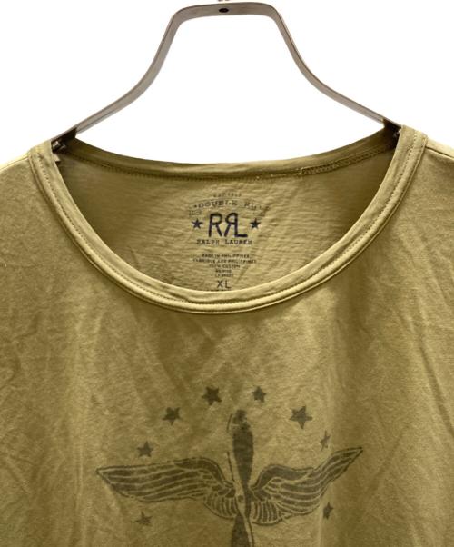 RRL（ダブルアールエル）RRL (ダブルアールエル) グラフィックTシャツ ベージュ サイズ:SIZE XLの古着・服飾アイテム