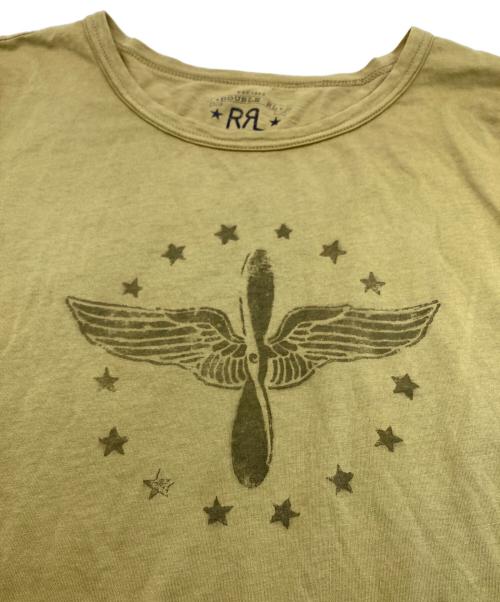 RRL（ダブルアールエル）RRL (ダブルアールエル) グラフィックTシャツ ベージュ サイズ:SIZE XLの古着・服飾アイテム