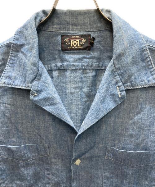 RRL（ダブルアールエル）RRL (ダブルアールエル) S/S シャンブレーシャツ インディゴ サイズ:SIZE Lの古着・服飾アイテム