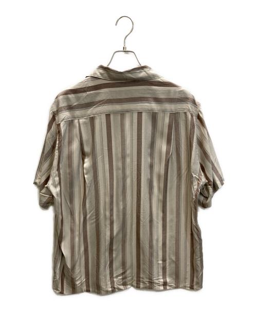 WACKO MARIA（ワコマリア）WACKO MARIA (ワコマリア) オープンカラーレーヨンシャツ ベージュ×ブラウン サイズ:SIZE Mの古着・服飾アイテム