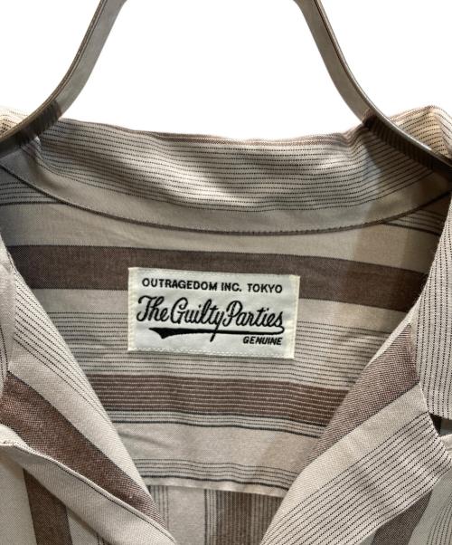 WACKO MARIA（ワコマリア）WACKO MARIA (ワコマリア) オープンカラーレーヨンシャツ ベージュ×ブラウン サイズ:SIZE Mの古着・服飾アイテム