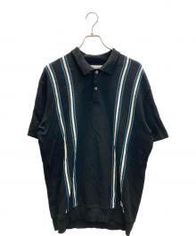WACKO MARIA（ワコマリア）の古着「STRIPED JACQUARD KNIT POLO SHIRT」｜ブラック
