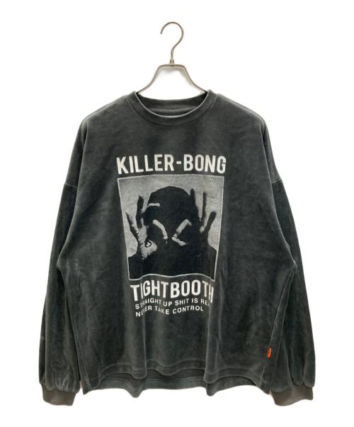 TIGHTBOOTH PRODUCTION（タイトブースプロダクション）TIGHTBOOTH PRODUCTION (タイトブースプロダクション) HAND SIGN VELOUR LS / ハンドサイン ベロア LS ブラック サイズ:SIZE Lの古着・服飾アイテム