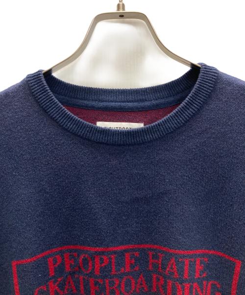 TIGHTBOOTH PRODUCTION（タイトブースプロダクション）TIGHTBOOTH PRODUCTION (タイトブースプロダクション) PEOPLE HATE SKATE SWEATER ネイビー サイズ:SIZE Lの古着・服飾アイテム