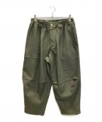 TIGHTBOOTH PRODUCTIONタイトブースプロダクション）の古着「ピケ バルーンパンツ　PIQUE BALLOON PANTS」｜グリーン