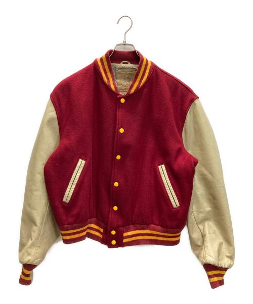 Golden Bear（ゴールデンベア）Golden Bear (ゴールデンベア) 80-90s スタジャン レッド×ベージュ サイズ:XLの古着・服飾アイテム