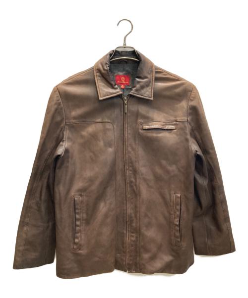 COLE HAAN（コールハーン）COLE HAAN (コールハーン) レザージャケット ブラウン サイズ:Ｓの古着・服飾アイテム