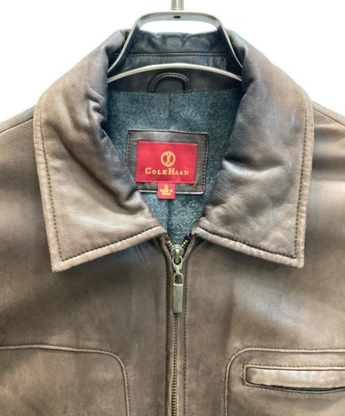 COLE HAAN（コールハーン）COLE HAAN (コールハーン) レザージャケット ブラウン サイズ:Ｓの古着・服飾アイテム