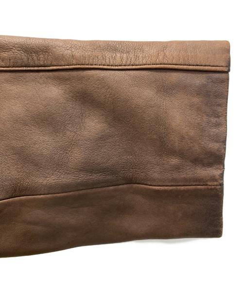 COLE HAAN（コールハーン）COLE HAAN (コールハーン) レザージャケット ブラウン サイズ:Ｓの古着・服飾アイテム