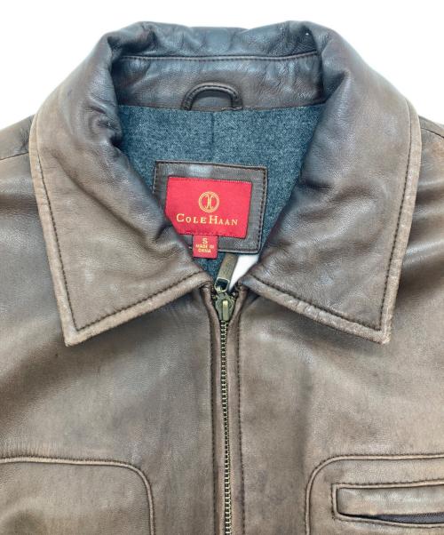 COLE HAAN（コールハーン）COLE HAAN (コールハーン) レザージャケット ブラウン サイズ:Ｓの古着・服飾アイテム