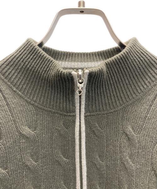 BRUNELLO CUCINELLI（ブルネロクチネリ）BRUNELLO CUCINELLI (ブルネロクチネリ) ハーフジップニット カーキ サイズ:52の古着・服飾アイテム