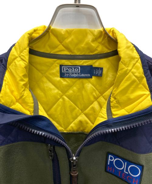 POLO RALPH LAUREN（ポロ・ラルフローレン）POLO RALPH LAUREN (ポロ・ラルフローレン) ハーフジップフリースジャケット ネイビー×オリーブ サイズ:SIZE Lの古着・服飾アイテム