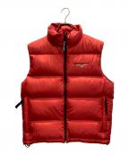 POLO SPORTポロスポーツ）の古着「ロゴ刺繍ダウンベスト」｜レッド