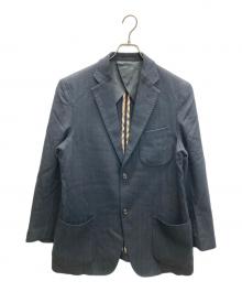 BURBERRY LONDON（バーバリーロンドン）の古着「カシミヤ混2Bジャケット」｜ネイビー
