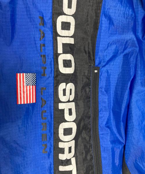POLO SPORT（ポロスポーツ）POLO SPORT (ポロスポーツ) ナイロンパンツ ブルー×ブラック サイズ:Mの古着・服飾アイテム