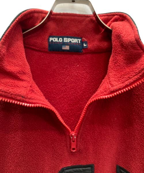 POLO SPORT（ポロスポーツ）POLO SPORT (ポロスポーツ) ハーフジップフリーススウェット レッド サイズ:SIZE Sの古着・服飾アイテム