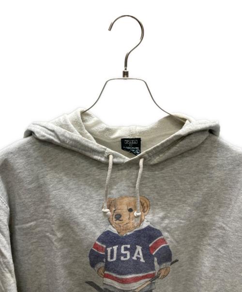 POLO RALPH LAUREN（ポロ・ラルフローレン）POLO RALPH LAUREN (ポロ・ラルフローレン) ポロベアプルオーバーパーカー グレー サイズ:Lの古着・服飾アイテム