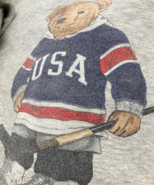 POLO RALPH LAUREN（ポロ・ラルフローレン）POLO RALPH LAUREN (ポロ・ラルフローレン) ポロベアプルオーバーパーカー グレー サイズ:Lの古着・服飾アイテム