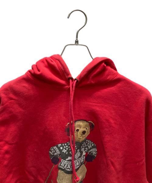 POLO RALPH LAUREN（ポロ・ラルフローレン）POLO RALPH LAUREN (ポロ・ラルフローレン) ポロベア プルオーバーパーカー レッド サイズ:Lの古着・服飾アイテム