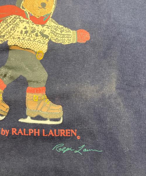 POLO RALPH LAUREN（ポロ・ラルフローレン）POLO RALPH LAUREN (ポロ・ラルフローレン) ポロベア ラグランスウェット ネイビー サイズ:Ｓの古着・服飾アイテム