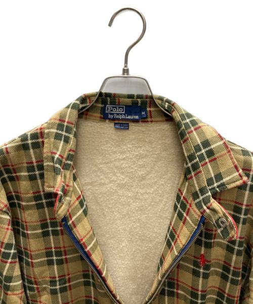 POLO RALPH LAUREN（ポロ・ラルフローレン）POLO RALPH LAUREN (ポロ・ラルフローレン) チェック スイングトップ ベージュ×グリーン サイズ:Ｍの古着・服飾アイテム