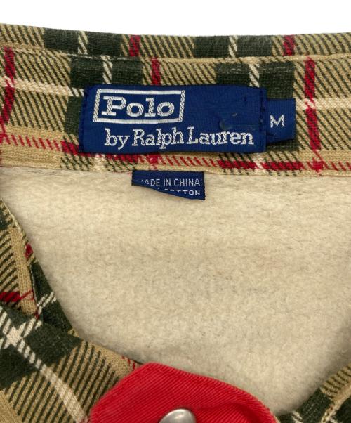 POLO RALPH LAUREN（ポロ・ラルフローレン）POLO RALPH LAUREN (ポロ・ラルフローレン) チェック スイングトップ ベージュ×グリーン サイズ:Ｍの古着・服飾アイテム