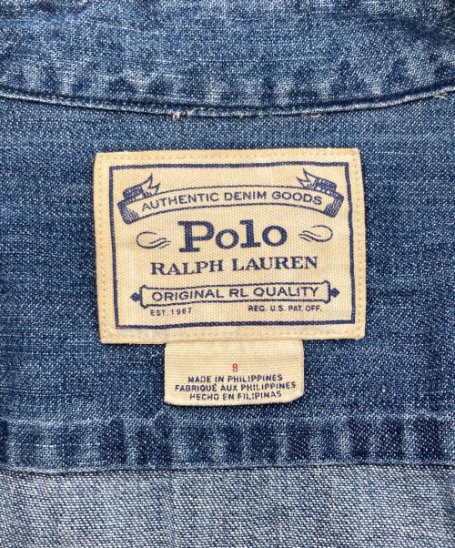 POLO RALPH LAUREN（ポロ・ラルフローレン）POLO RALPH LAUREN (ポロ・ラルフローレン) デニムボウタイシャツ/Denim tie-neck shirt インディゴ サイズ:SIZE 8の古着・服飾アイテム