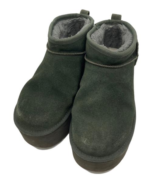 UGG（アグ）UGG (アグ) クラシックウルトラミニプラットフォーム グリーン サイズ:SIZE 24cmの古着・服飾アイテム