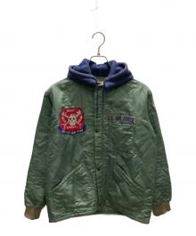 BUZZ RICKSON'S（バズリクソンズ）の古着「CWU-9/P フードドッキングキルティングジャケット」｜オリーブ