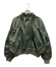 DRESSLAVE（ドレスレイブ）の古着「ギャザーデザインオーバーサイズMA-1」｜オリーブ