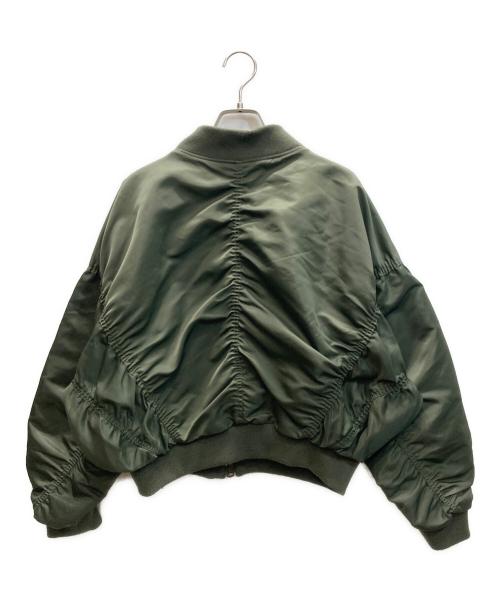 DRESSLAVE（ドレスレイブ）DRESSLAVE (ドレスレイブ) ギャザーデザインオーバーサイズMA-1 オリーブ サイズ:SIZE 38の古着・服飾アイテム