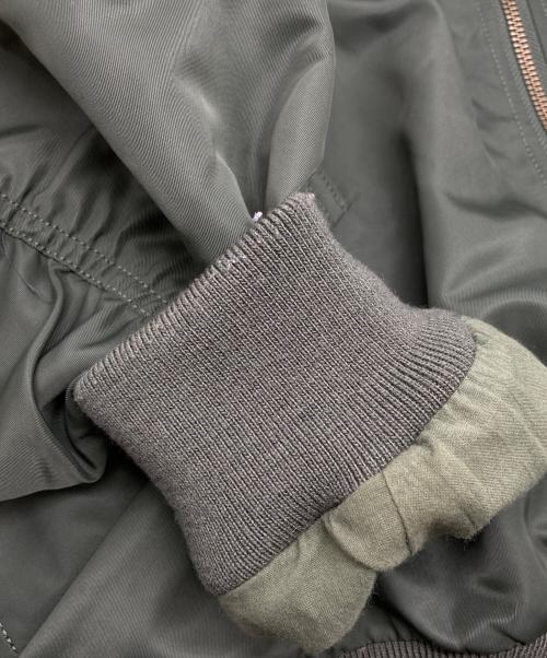 DRESSLAVE（ドレスレイブ）DRESSLAVE (ドレスレイブ) ギャザーデザインオーバーサイズMA-1 オリーブ サイズ:SIZE 38の古着・服飾アイテム