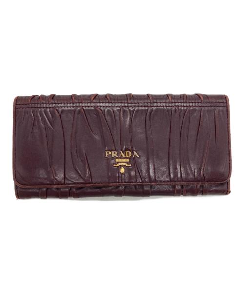 PRADA（プラダ）PRADA (プラダ) 長財布 ボルドーの古着・服飾アイテム
