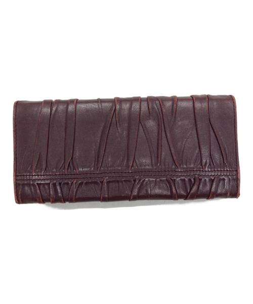 PRADA（プラダ）PRADA (プラダ) 長財布 ボルドーの古着・服飾アイテム