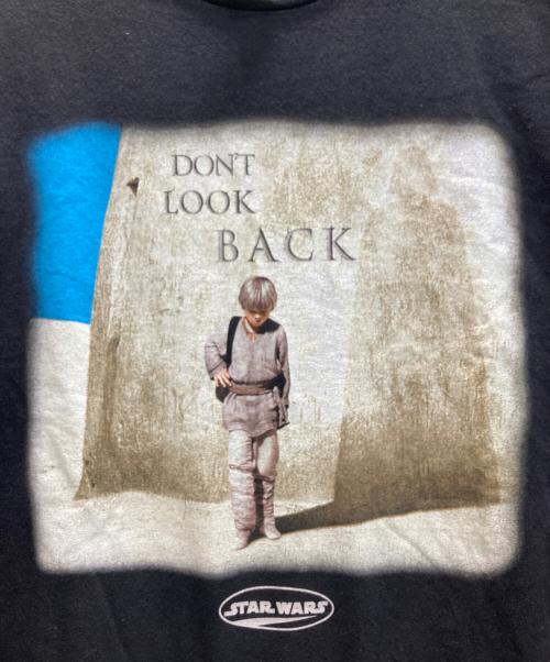 STAR WARS（スターウォーズ）STAR WARS (スターウォーズ) EP1 DON'T LOOK BACK ムービーTシャツ ブラック×ベージュ サイズ:SIZE XLの古着・服飾アイテム