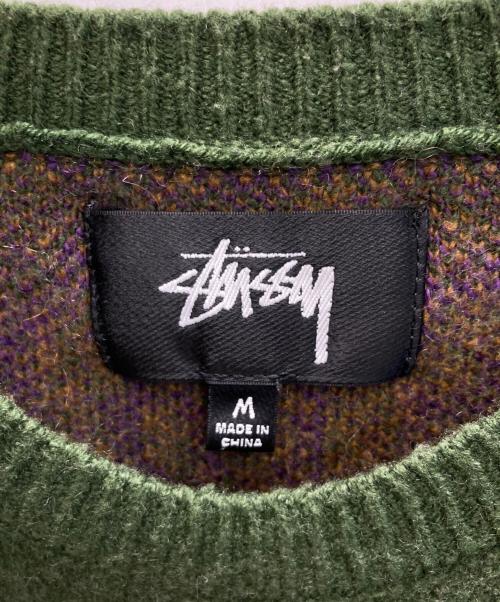 stussy（ステューシー）stussy (ステューシー) ペイズリーセーター　PAISLEY SWEATER グリーン サイズ:Mの古着・服飾アイテム