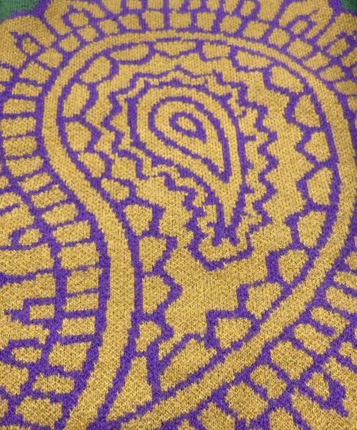 stussy（ステューシー）stussy (ステューシー) ペイズリーセーター　PAISLEY SWEATER グリーン サイズ:Mの古着・服飾アイテム