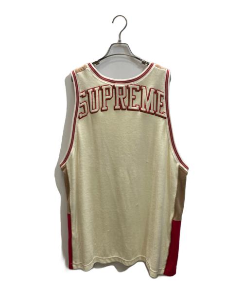 SUPREME（シュプリーム）SUPREME (シュプリーム) Terry Basketball Jersey ベージュ×レッド サイズ:SIZE XLの古着・服飾アイテム