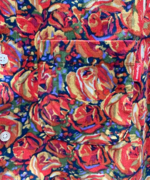 SUPREME（シュプリーム）SUPREME (シュプリーム) Roses Corduroy Shirt レッド サイズ:Mの古着・服飾アイテム