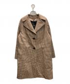 MACKINTOSH LONDONマッキントッシュ ロンドン）の古着「ライナー付 ガンクラブチェック コート/Gun Club Check Coat with Liner」｜ベージュ×ブラウン