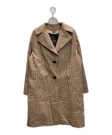 MACKINTOSH LONDON（マッキントッシュ ロンドン）の古着「ライナー付 ガンクラブチェック コート/Gun Club Check Coat with Liner」｜ベージュ×ブラウン