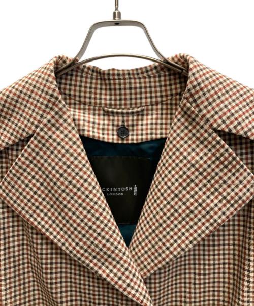 MACKINTOSH LONDON（マッキントッシュ ロンドン）MACKINTOSH LONDON (マッキントッシュ ロンドン) ライナー付 ガンクラブチェック コート/Gun Club Check Coat with Liner ベージュ×ブラウン サイズ:Mの古着・服飾アイテム